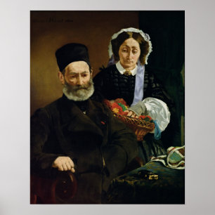 Poster Retrato de Manet   de M e de Sra. Auguste Manet