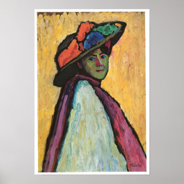 Poster Retrato de Marianne Von Werefkin, 1909 (Frente)