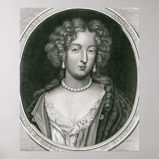 Póster Retrato de Marie Angelique de Scoraille (Frente)