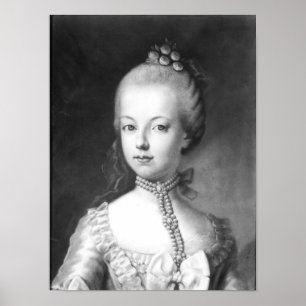Póster Retrato de Marie-Antoinette de Habsburgo