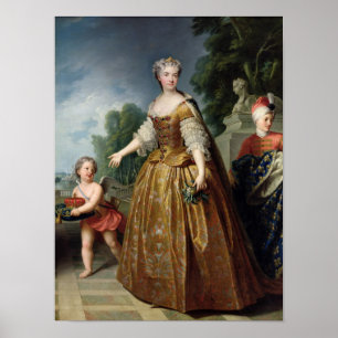 Poster Retrato de Marie Leczinska depois de 1725