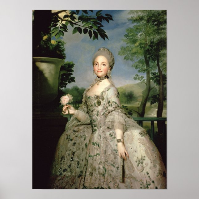 Poster Retrato de Marie-Louise de Bourbon (Frente)