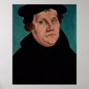 Póster Retrato de Martin Luther, 1529