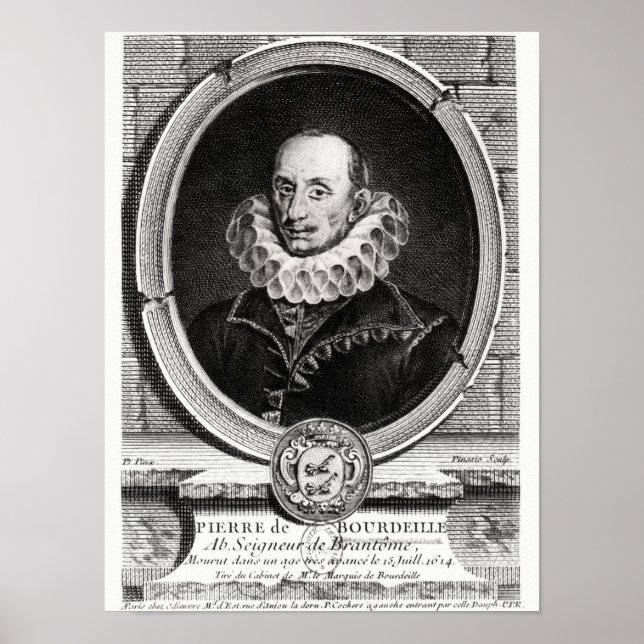 Poster Retrato de Medallion de Pierre de Bourdeille (Frente)