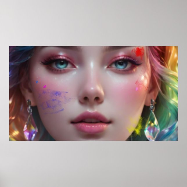 Poster Retrato de Menina Borroso 3 (Frente)