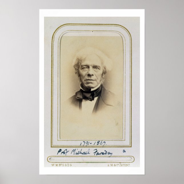 Póster Retrato de Michael Faraday (1791-1867) (albumen p (Frente)