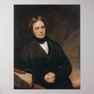Póster Retrato de Michael Faraday 1841-42