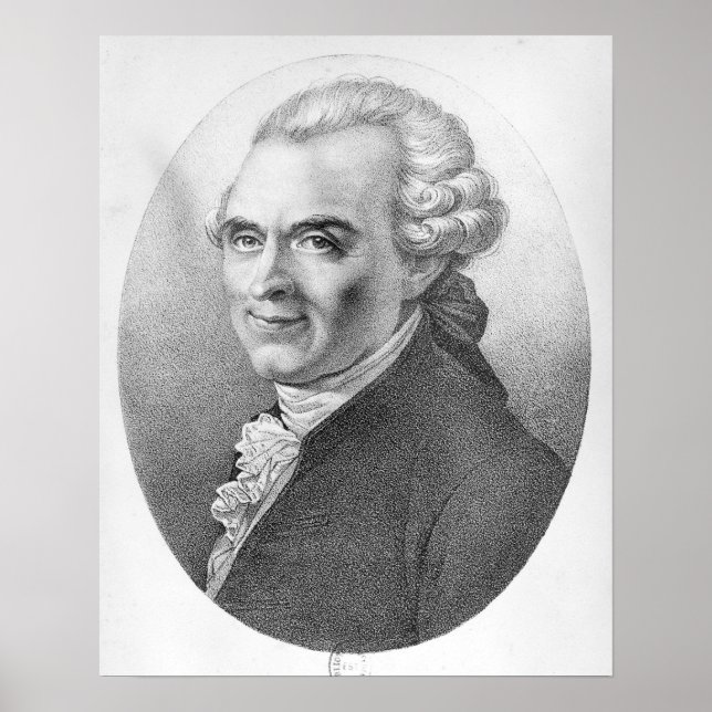 Póster Retrato de Michel-Jean Sedaine (Frente)