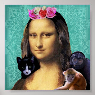 Poster Retrato de Mona Lisa Parody