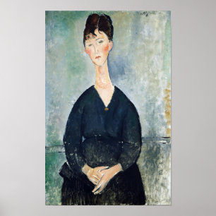 Poster Retrato de mulher Cafe Singer por Amedeo Modiglian