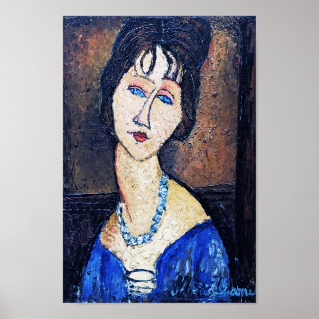 Poster Retrato de Mulher, Modigliani (Frente)