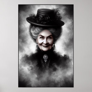 Poster Retrato de Mulher Vitoriana Misteriosa Arte