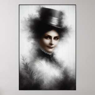 Poster Retrato de Mulher Vitoriana Misteriosa Arte