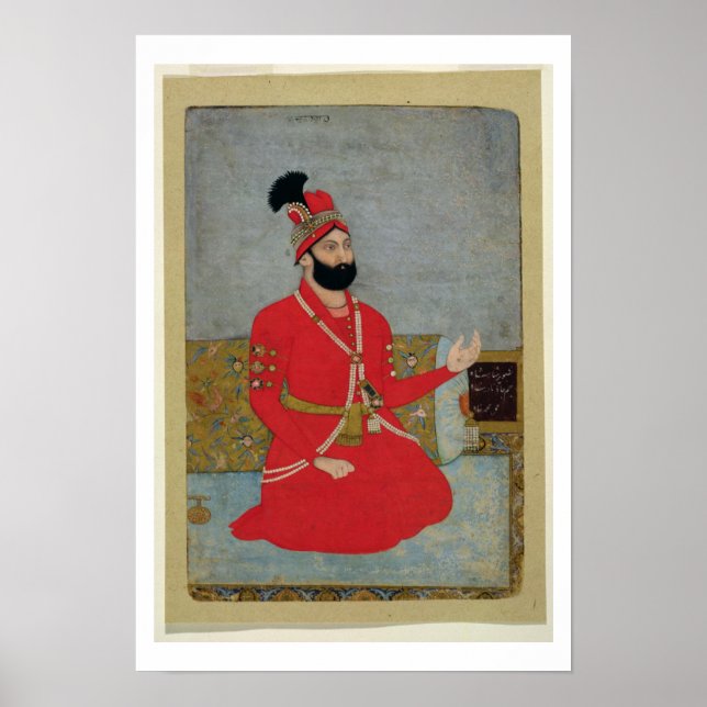 Póster Retrato de Nadir Shah Afshar da Pérsia (1688-1747) (Frente)