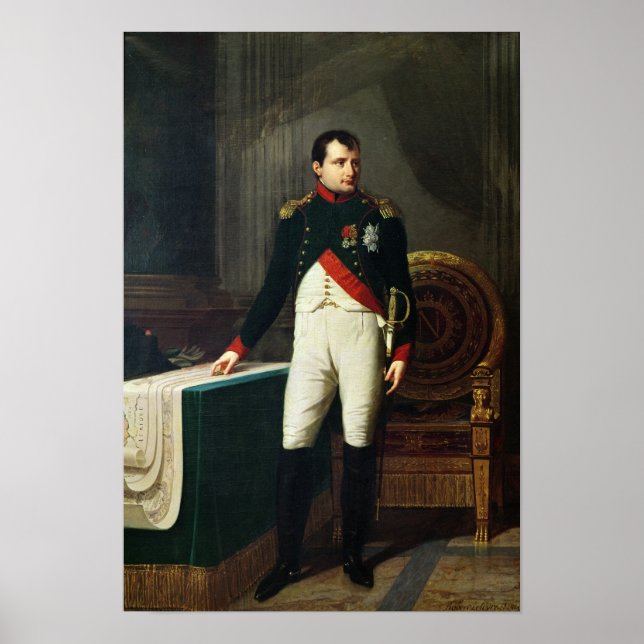 Poster Retrato de Napoleão Bonaparte 1809 (Frente)