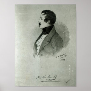 Póster Retrato de Napoleon III como um homem novo, 1839
