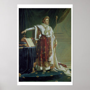 Póster Retrato de Napoleon mim em suas vestes da