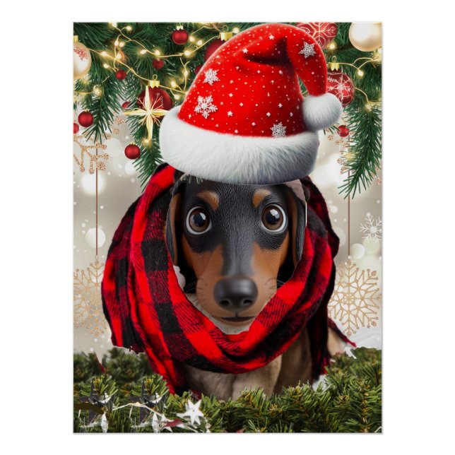 Póster Retrato de Natal de Pet a partir de Foto  (Frente)
