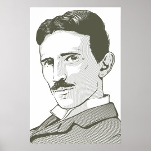 Poster Retrato de Nikola Tesla