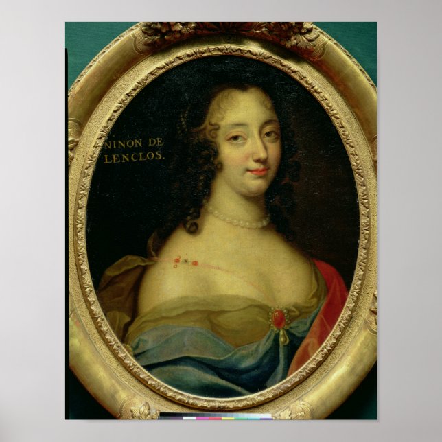 Poster Retrato de Ninon de Lenclos (Frente)
