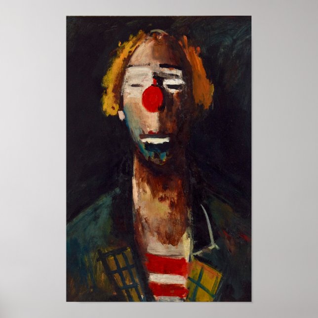 Poster Retrato de Palhaço de Joseph Kutter (Frente)