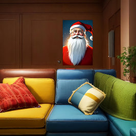 Poster Retrato de Papai Noel | Arte AI