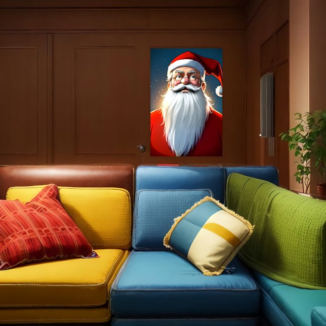 Poster Retrato de Papai Noel | Arte AI (Criador carregado)