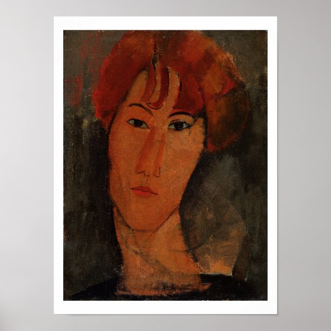 Poster Retrato de Pardy, c.1915 (óleo na canvas) (Frente)