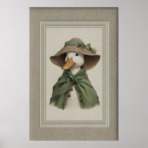 Poster Retrato de Pato de Páscoa Arte Impressa, Primavera