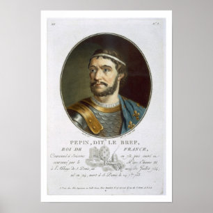 Poster Retrato de Pepin, chamado "Le Bref", rei do franco