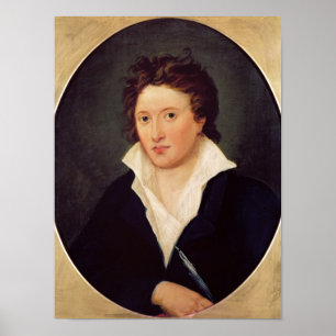 Póster Retrato de Percy Bysshe Shelley, 1819
