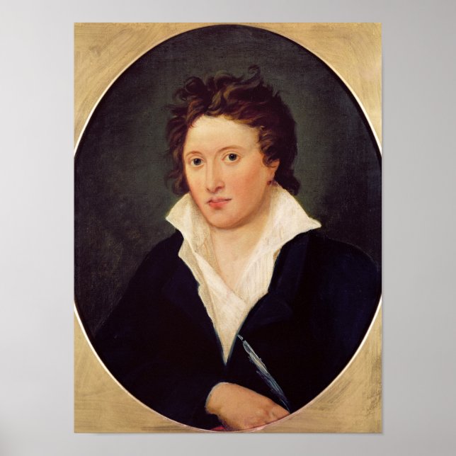Póster Retrato de Percy Bysshe Shelley, 1819 (Frente)