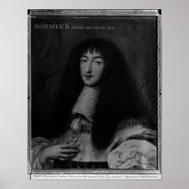 Póster Retrato de Philippe Duc d'Orleans (Frente)