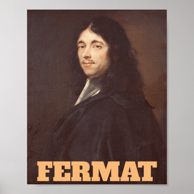 Poster Retrato de Pierre de Fermat (Frente)