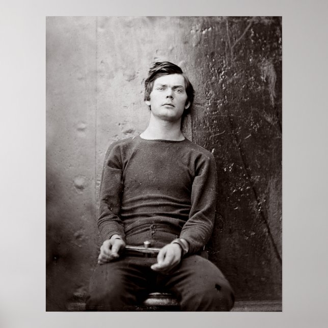 Poster Retrato de Prisioneiro, 1865. Foto Antiga (Frente)