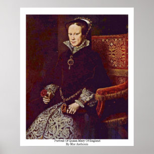Poster Retrato de Queen Mary de Inglaterra por ANSR