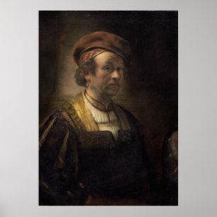 Poster Retrato de Rembrandt, 1650 (óleo sobre tela)