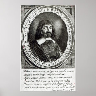 Poster Retrato de Rene Descartes, 1644