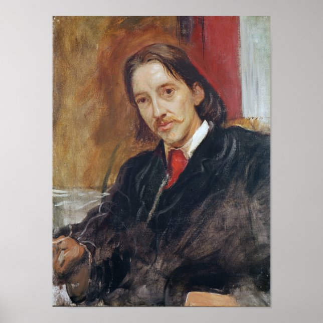 Póster Retrato de Robert Louis Stevenson 1886 (Frente)