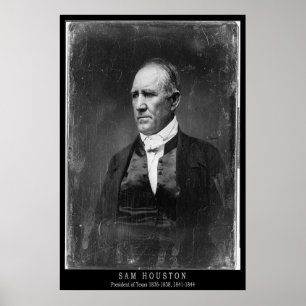 Poster Retrato de Sam Houston