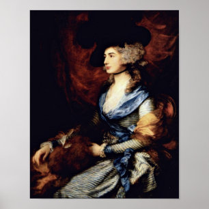 Póster Retrato de Sarah Siddons por Thomas Gainsborough