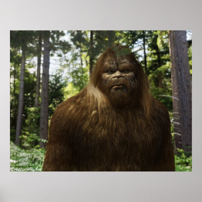 POSTER RETRATO DE SASQUATCH DE PÉ GRANDE (Frente)