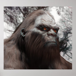 POSTER RETRATO DE SASQUATCH DE PÉ GRANDE