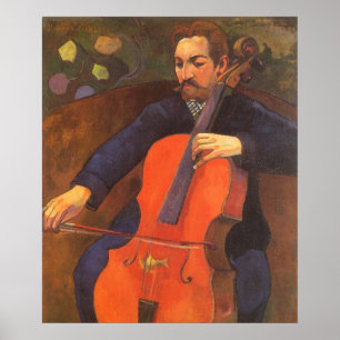 Póster Retrato de Schneklud do jogador por Paul Gauguin