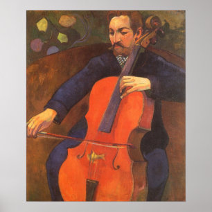 Póster Retrato de Schneklud do jogador por Paul Gauguin