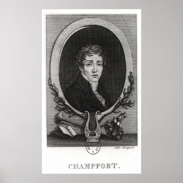 Póster Retrato de Sebastian-Roch Nicolas (Frente)