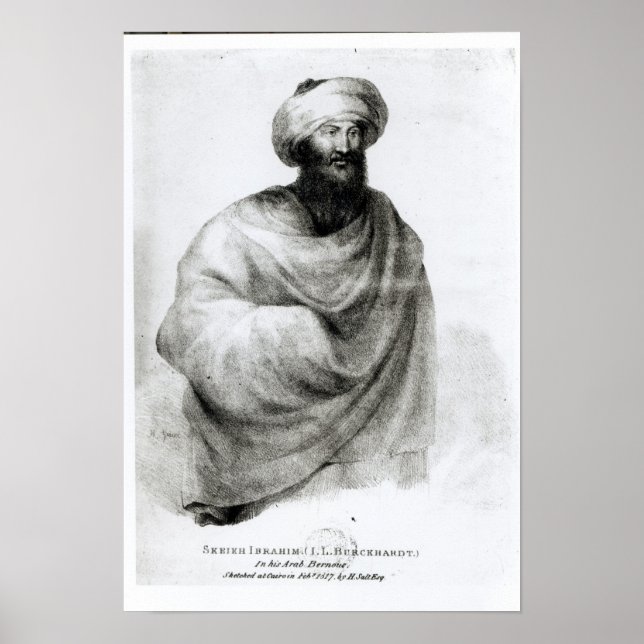 Póster Retrato de Sheikh Ibrahim ou Johann Ludwig (Frente)