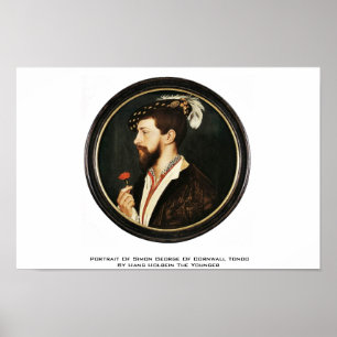 Poster Retrato de Simon George de Cornualha Tondo