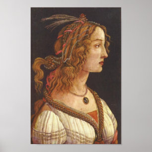 Poster Retrato de Simonetta nova Vespucci