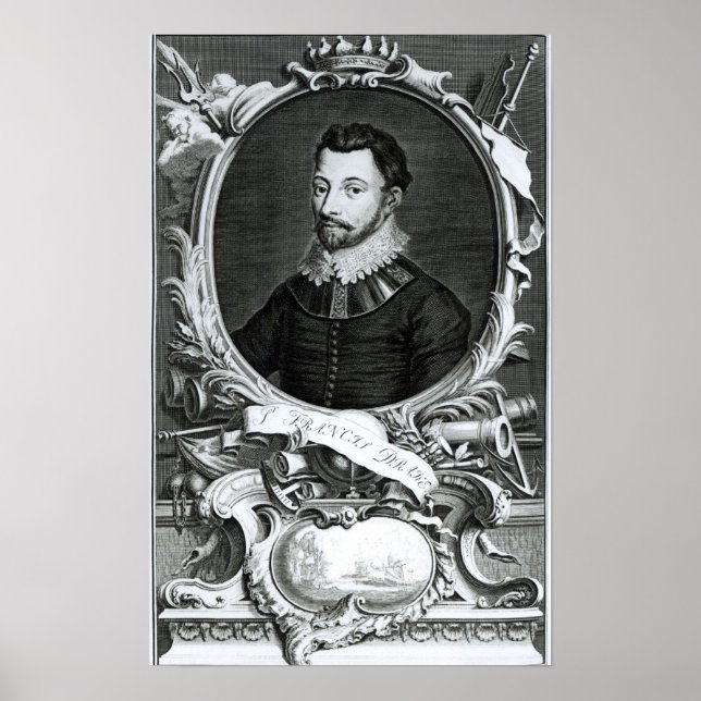Poster Retrato de Sir Francis Drake (Frente)